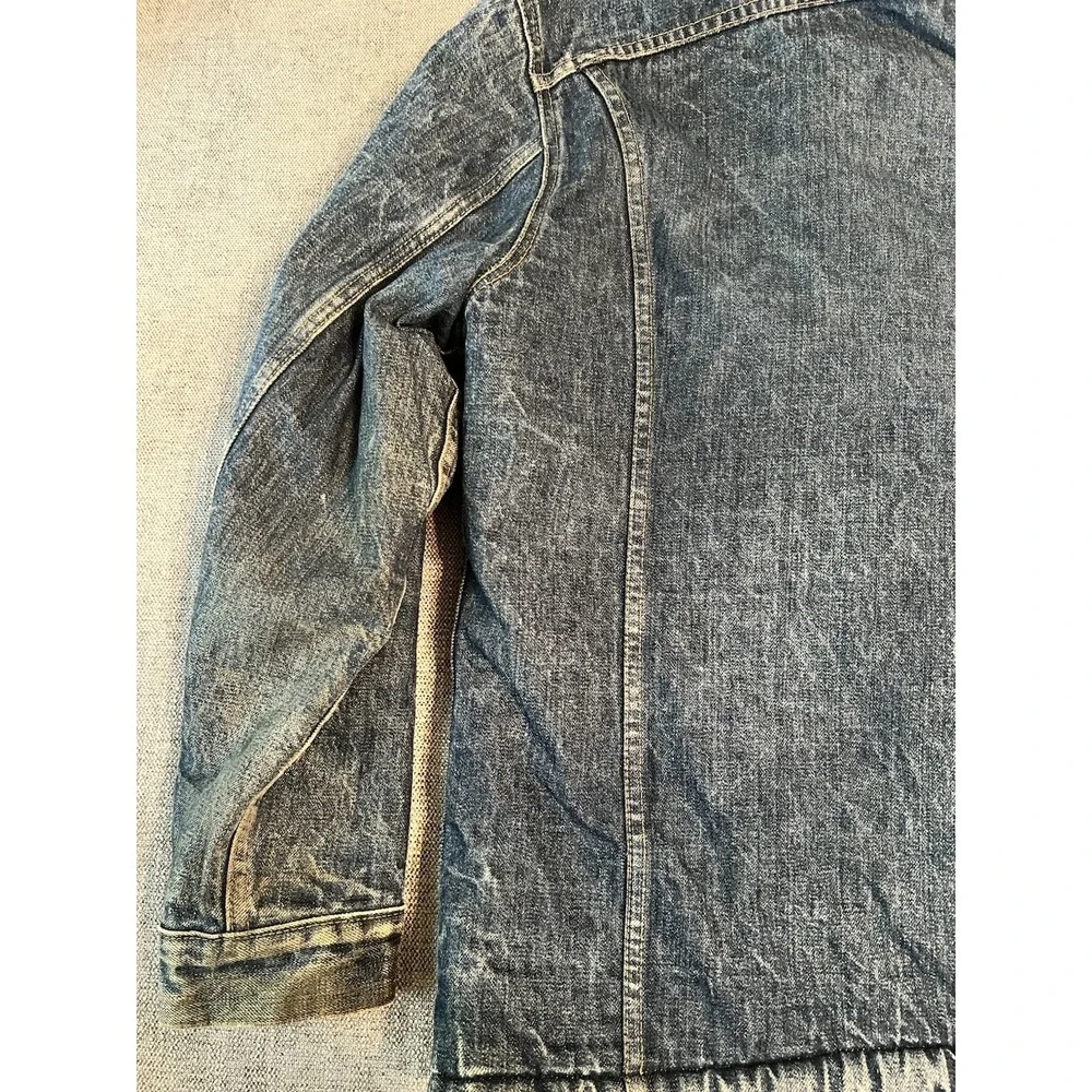 Levi's Vintage 70s Sherpa Lined‎ Truckers Jacket Jean Denim Mens 42R Made USA